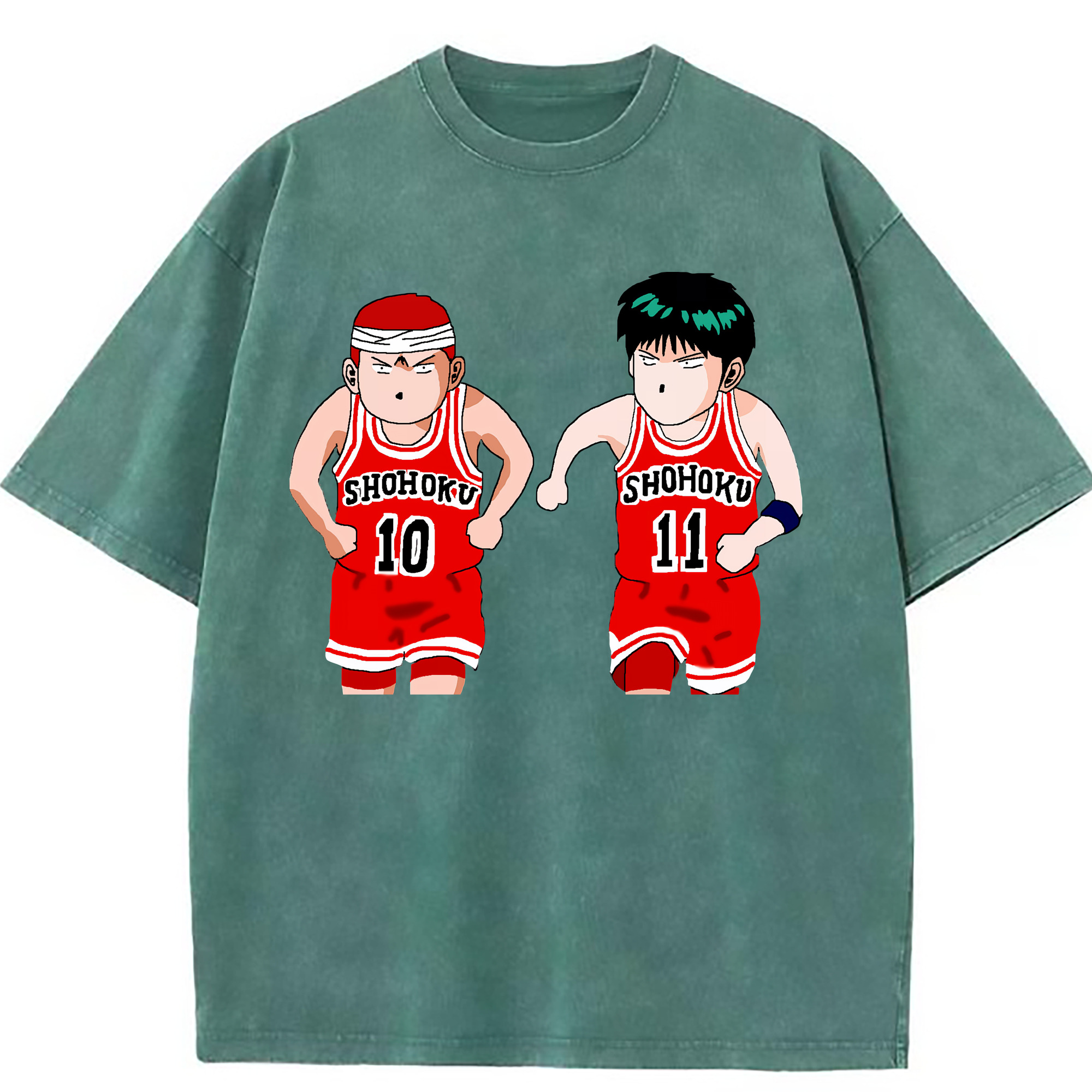 （画像用） SLAM DUNK／スラムダンク 綿100% ヴィンテージ風 半袖Tシャツ（フロントプリント）